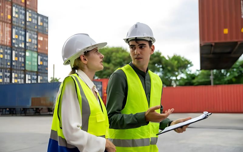 Two export professionals checking the requirements for eligibility and qualifications for IC-DISC Benefits